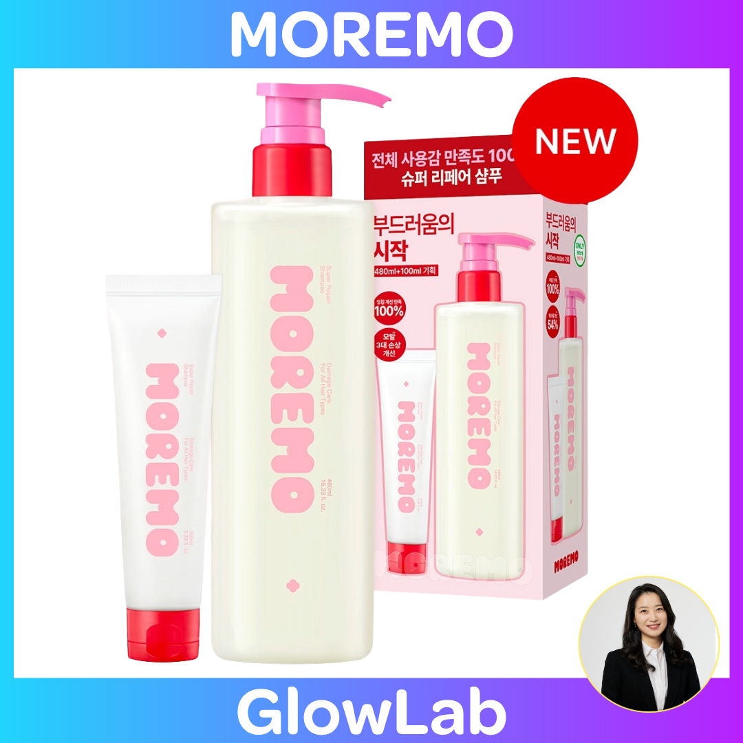 MOREMO Super Repair Shampoo Set (480ml + 100ml) – GLOW LAB