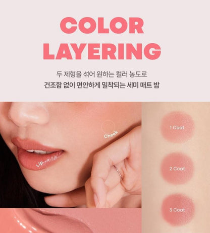 [TONYMOLY] Lip & Cheek Duo Balm Dual Texture Glow & Velvet Finish 2 Colors