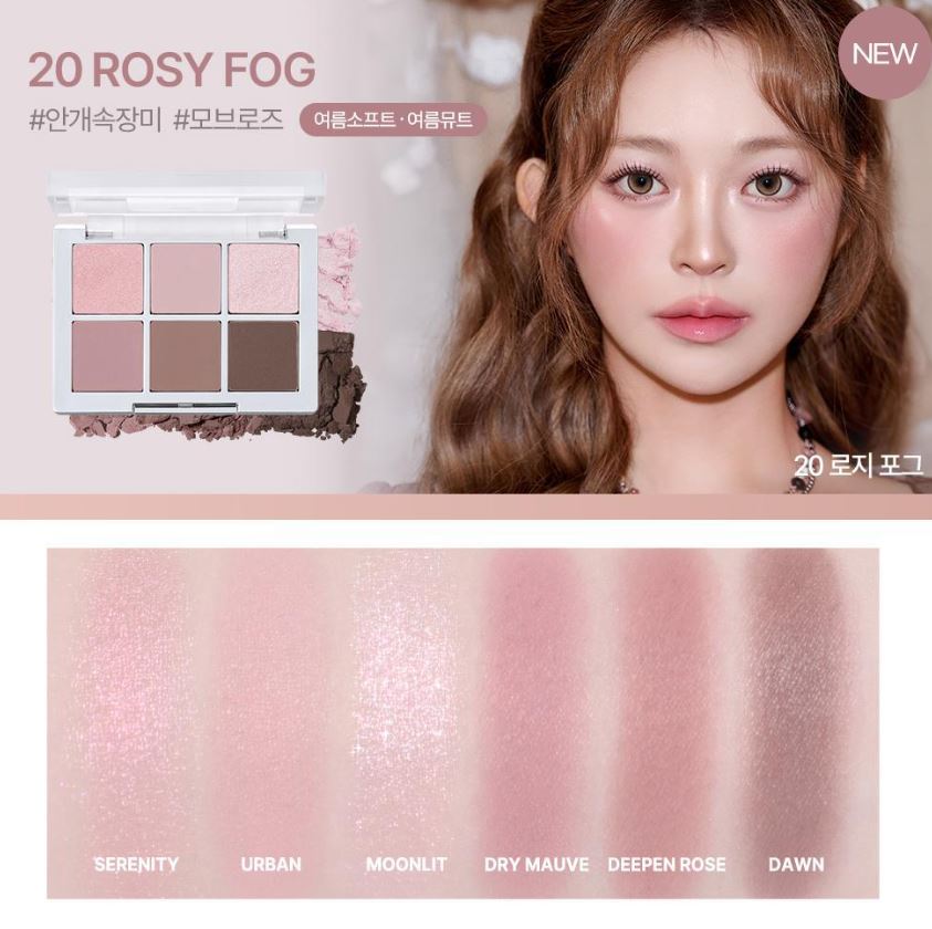 [2aN] Better Me Eye Palette Soft Rose Blending Finish 4.5g (6 Shades)