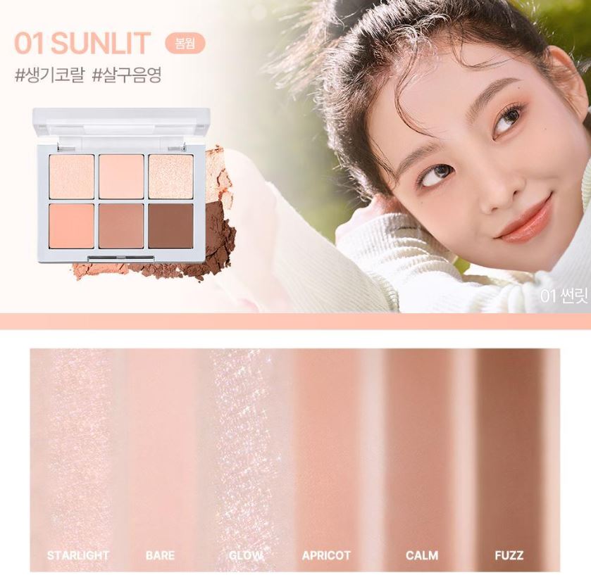 [2aN] Better Me Eye Palette Soft Rose Blending Finish 4.5g (6 Shades)