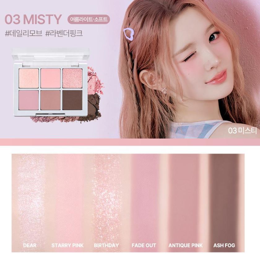 [2aN] Better Me Eye Palette Soft Rose Blending Finish 4.5g (6 Shades)