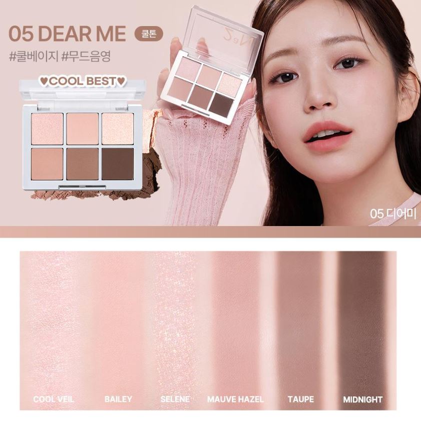 [2aN] Better Me Eye Palette Soft Rose Blending Finish 4.5g (6 Shades)
