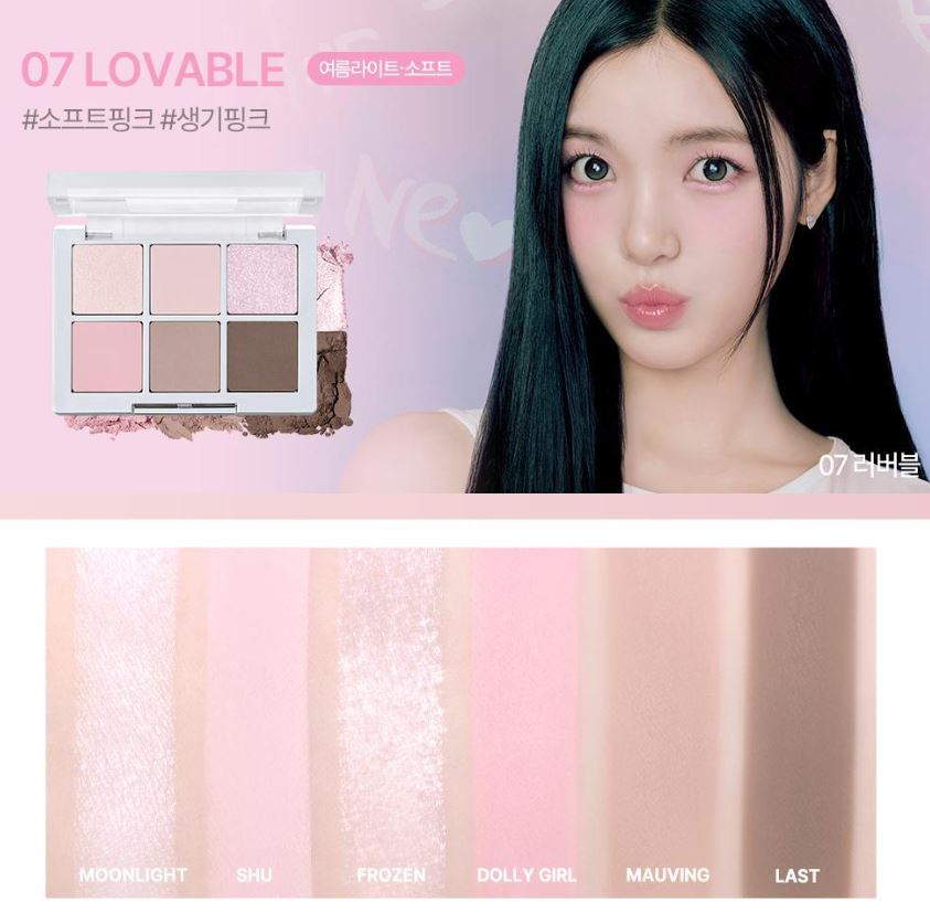 [2aN] Better Me Eye Palette Soft Rose Blending Finish 4.5g (6 Shades)