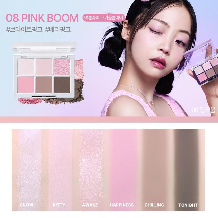 [2aN] Better Me Eye Palette Soft Rose Blending Finish 4.5g (6 Shades)