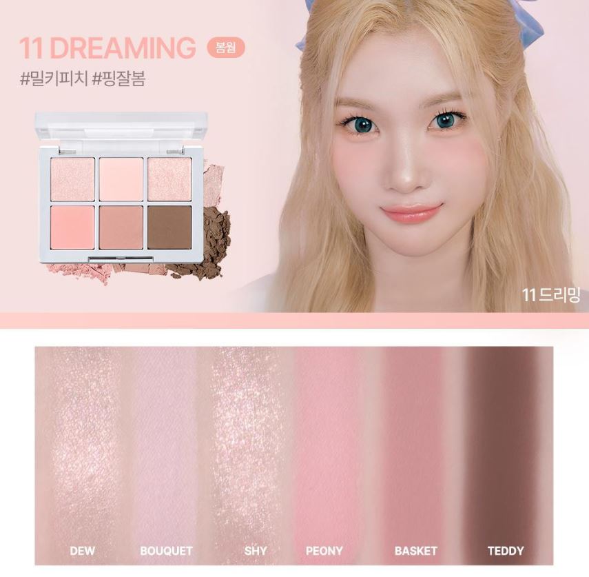 [2aN] Better Me Eye Palette Soft Rose Blending Finish 4.5g (6 Shades)