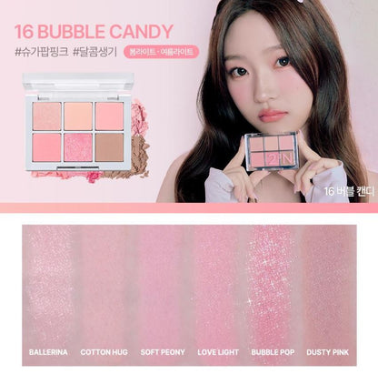 [2aN] Better Me Eye Palette Soft Rose Blending Finish 4.5g (6 Shades)