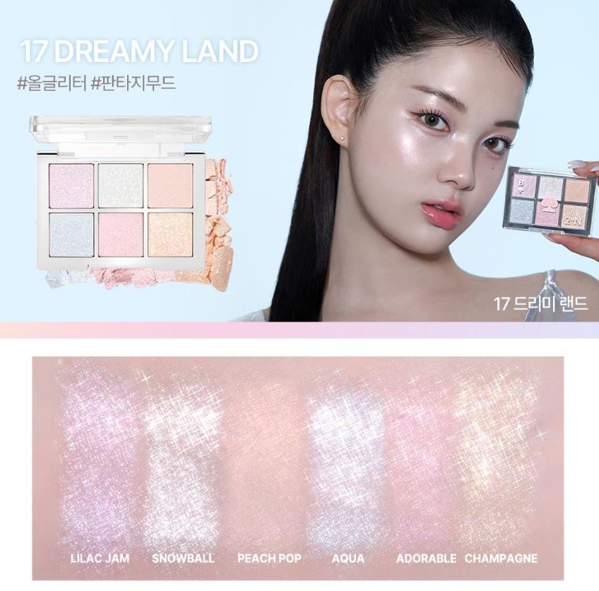 [2aN] Better Me Eye Palette Soft Rose Blending Finish 4.5g (6 Shades)