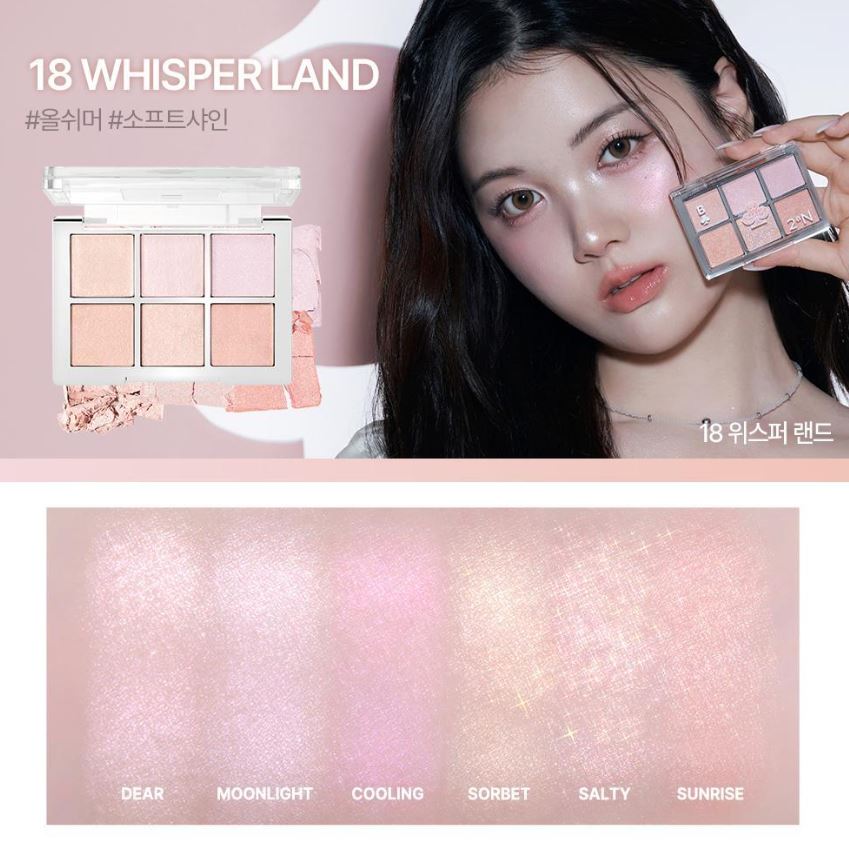 [2aN] Better Me Eye Palette Soft Rose Blending Finish 4.5g (6 Shades)