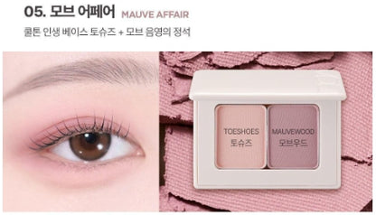 [vdl] Eye Stain Essential Shadow Duo Soft Matte Finish 2 Colors