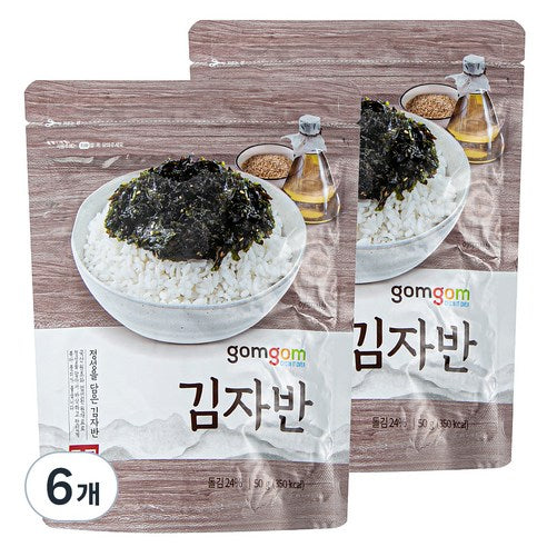 [gomgom] Korean Seasoned Seaweed Flakes Gimjaban | 50g x 6 Packs | Shipping from Korea