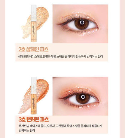 [Holika Holika] Liquid Eye Glitter with Sparkling Spangle Shimmer – Eye Spangle Glitter 3.5g
