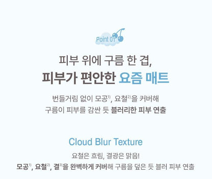 [GIVERNY] Cloud Mesh Cushion Soft Blur Matte Finish SPF40 PA++ 15g (Refill Included)