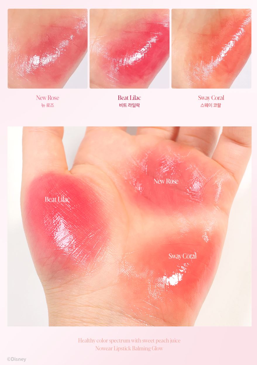 [DISNEY EDITION] [espoir] Nowear Lipstick Balming Glow – Lightweight Vegan Gloss Lipstick | 3g