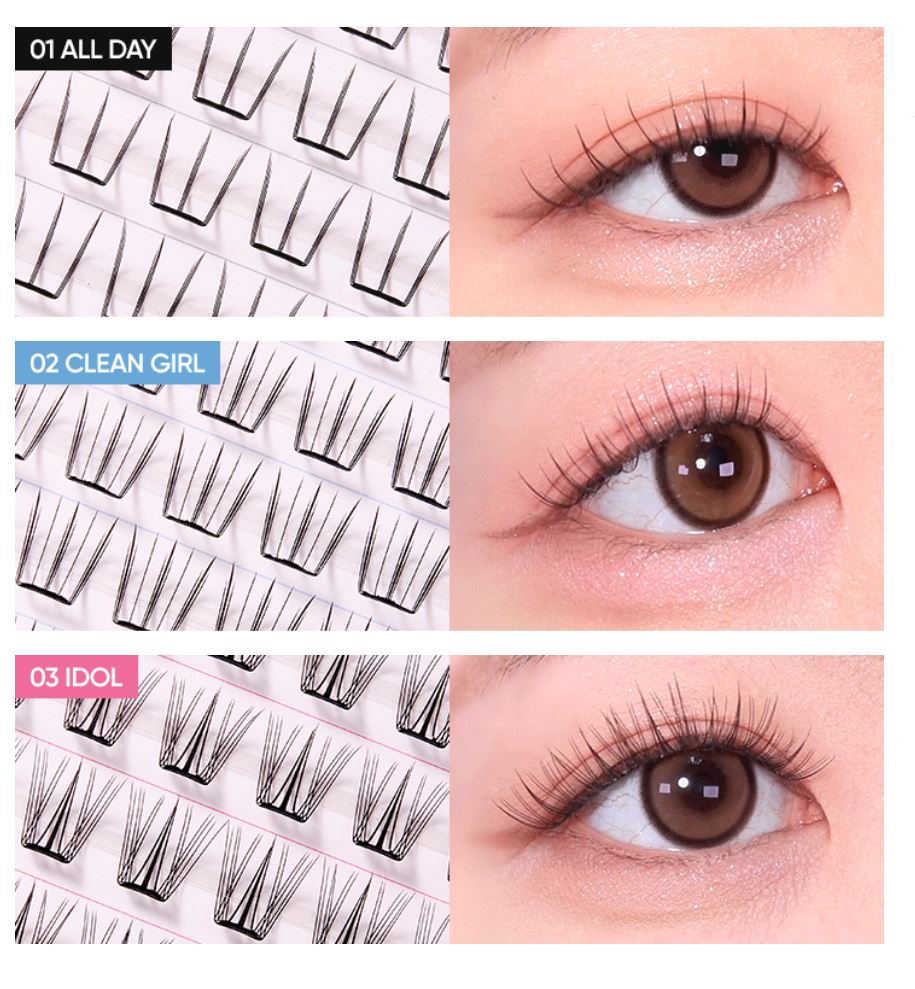 [BANILA CO.] Curly Studio No Glue Eyelashes Lightweight Natural Curl 48 pcs