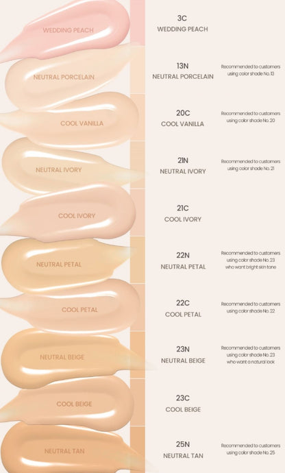 [espoir] Be Glow Foundation – Vegan Formula with Natural Radiant Look | 30g, 10 Shades