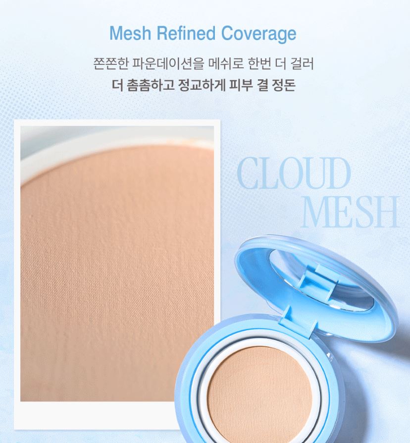 [GIVERNY] Cloud Mesh Cushion Soft Blur Matte Finish SPF40 PA++ 15g (Refill Included)