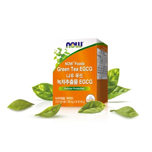 [NOW Foods] Green Tea Extract with EGCG & Vitamin C | Antioxidant & Wellness Support | 90 Tablets × 2 | GlowLab