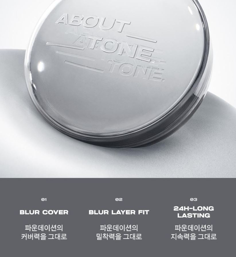 [ABOUT TONE] Skin Layer Fit Cushion Soft-Blur Matte Finish 13g (Single / Spatula Set)