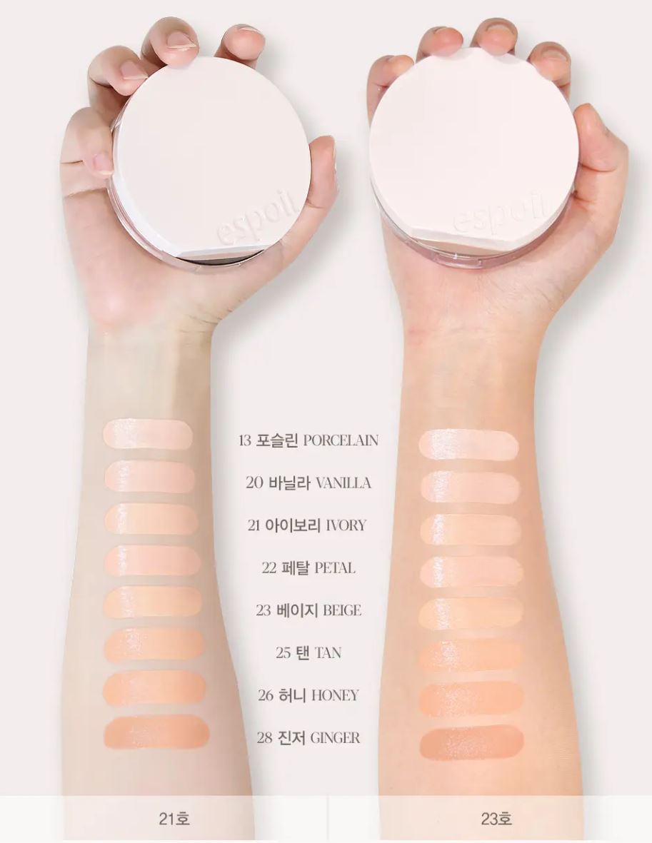 [espoir] Be Glow Volume Cushion Set with Refill &amp; Tone Pairing Cheek #Pink Icing | Vegan Radiant Finish