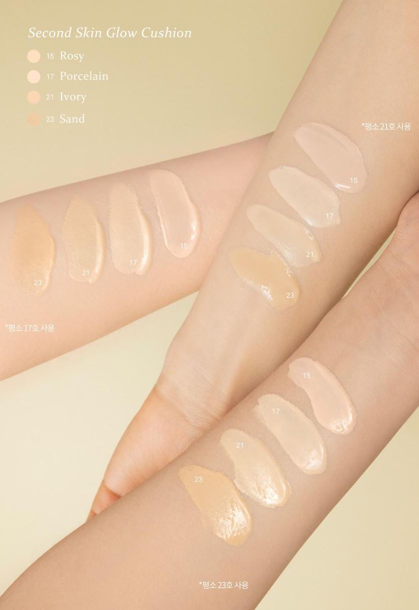 [hince] Second Skin Glow Cushion Radiant Semi-Glow Finish Set 2 Count
