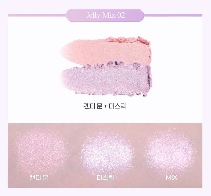 [2aN] Jelly Glow Highlighter Palette Radiant Shimmer Finish 10.8g