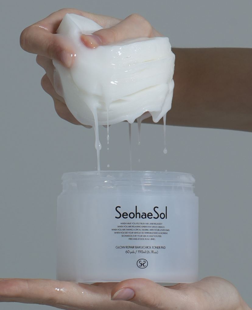 [SeohaeSol] Glow Repair Bakuchiol Toner Pad Hydrating Radiance Care 60 Pads / 190ml