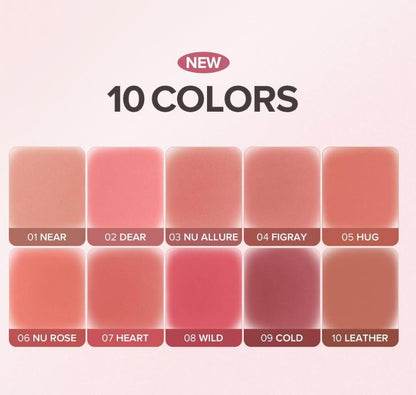 [hince] Nu Blur Tint Soft Velvet Blur Finish Set (10 Colors + Lip Changer)