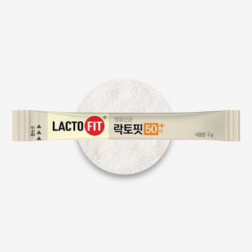 [Lacto-Fit] 50+ Probiotics with Calcium, Magnesium, Vitamins D & K | Dietary Supplement | 120g (2g x 60 Sticks)