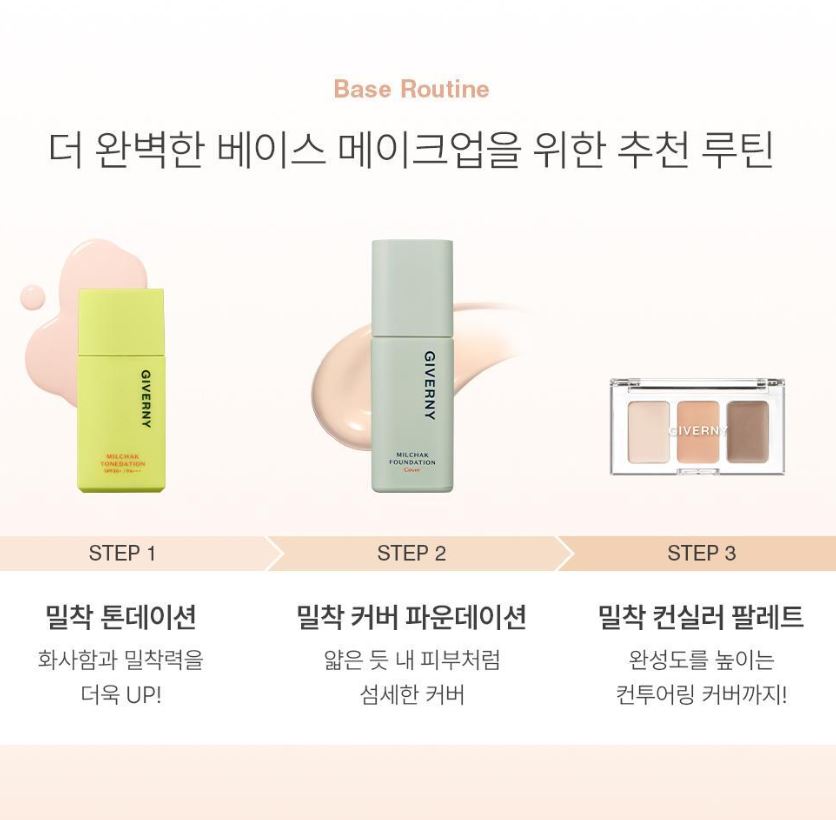 [GIVERNY] Milchak Cover Foundation Smooth Long-Wear Finish 30ml Black Edition (7 Shades)