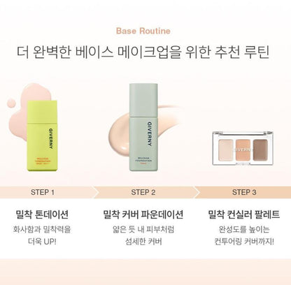 [GIVERNY] Milchak Cover Foundation Smooth Long-Wear Finish 30ml Black Edition (7 Shades)