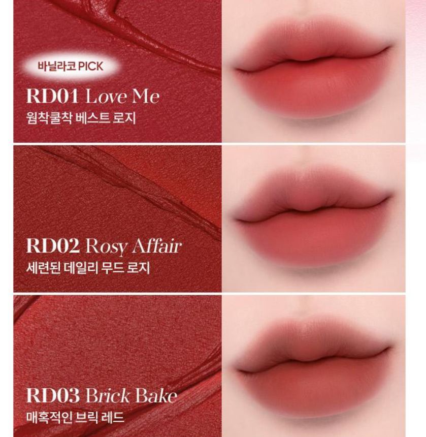 [BANILA CO.] Sheer Velvet Veil Tint Soft Matte Blur Lip Tint 4.2g 12 Shades