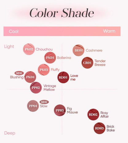 [BANILA CO.] Sheer Velvet Veil Tint Soft Matte Blur Lip Tint 4.2g 12 Shades