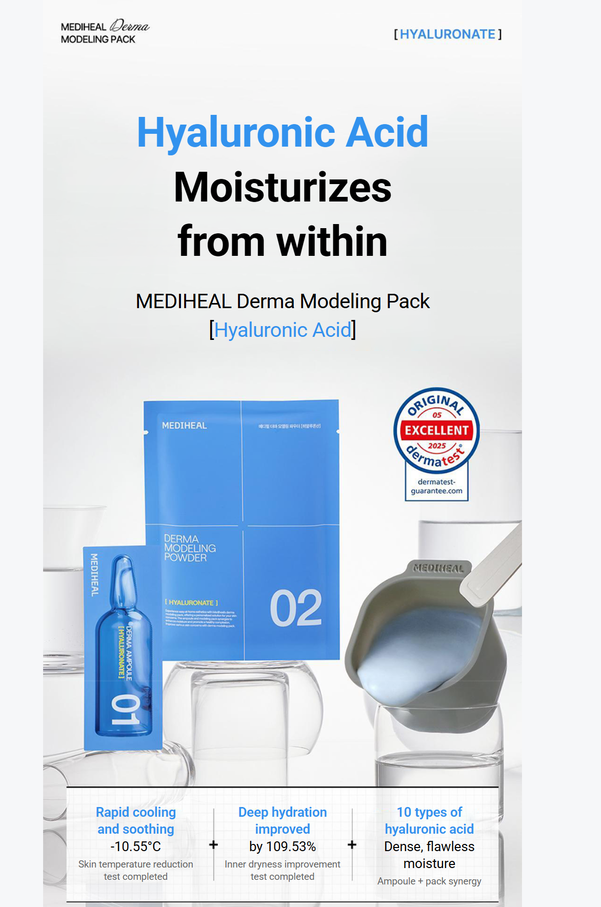 [Mediheal] Derma Modeling Pack & Ampoule Set (3 Types) | Professional Cooling, Calming & Hydration Care