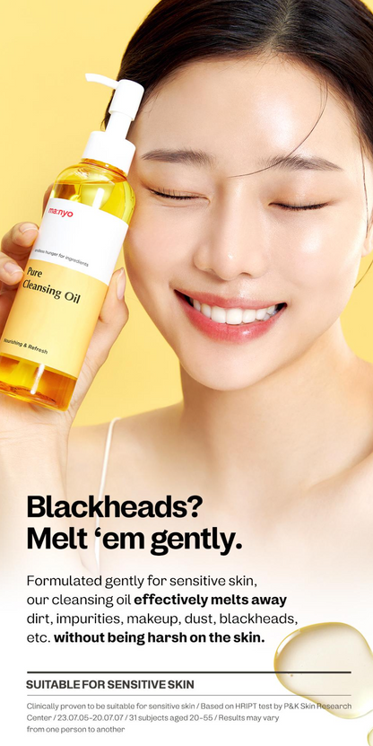 [ma:nyo Factory] Pure Cleansing Oil Double Pack | Removes Makeup & Impurities | 200ml x2 | GlowLab