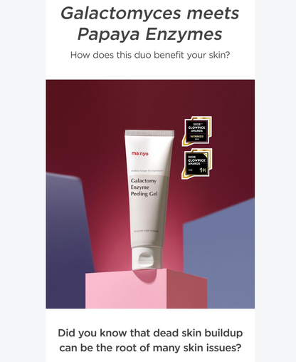 [ma:nyo Factory] Galactomy Enzyme Peeling Gel Double Set | Gentle Exfoliating & Refreshing Formula | 120ml x2 | GlowLab