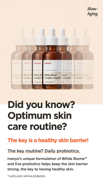 [ma:nyo Factory] Bifida Biome Complex Ampoule | Hydrating & Nourishing Care | 30ml x2 Double Offer | GlowLab