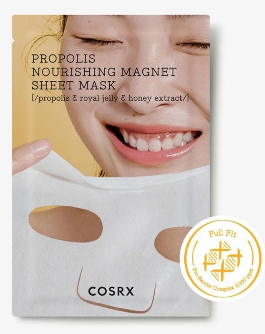 [COSRX] Full Fit Propolis Nourishing Magnet Sheet Mask | Hydrating & Radiance Sheet Mask 10pcs