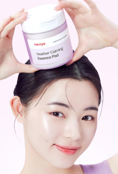 [ma:nyo Factory] Heather Calming Essence Pad | Soothing & Hydrating Toner Pads | 60 Pads