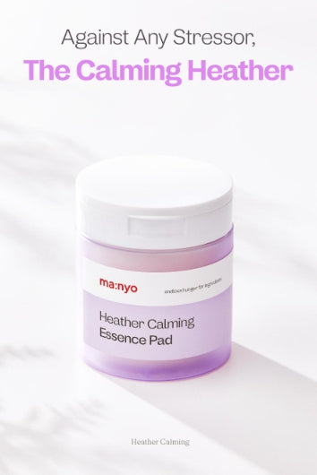 [ma:nyo Factory] Heather Calming Essence Pad | Soothing & Hydrating Toner Pads | 60 Pads