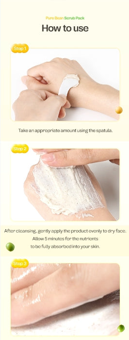 [ma:nyo Factory] Pure Bean Scrub Pack | Gentle Exfoliating & Hydrating Care | 100g + 7g x 2ea