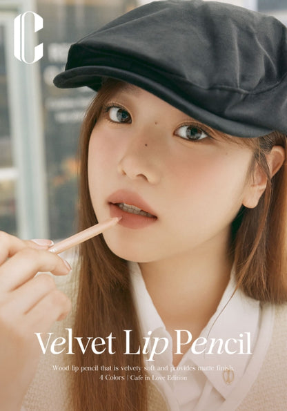 [CLIO] Velvet Lip Pencil 1.45g (+Sharpener) | Smooth Matte Color & Soft Blurring Finish