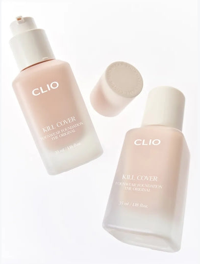 [CLIO] Kill Cover Founwear Foundation The Original 35ml | Lightweight Full Coverage Liquid Foundation (Olive Young Exclusive Set)
