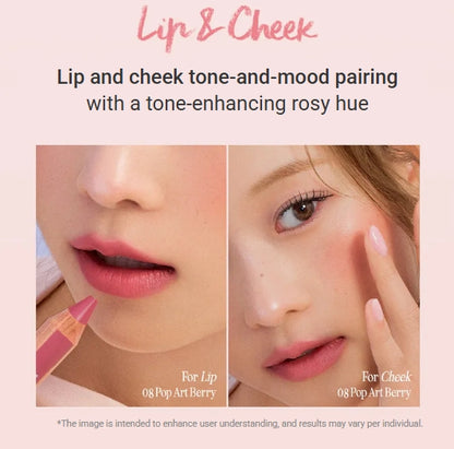 [CLIO] Butter Balm Crayon | Creamy Matte Lip &amp; Cheek Pencil 3.9g