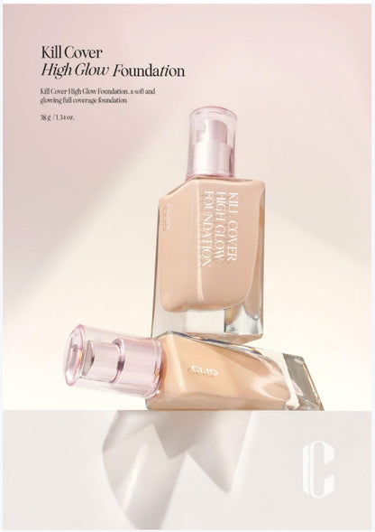 [CLIO] Kill Cover High Glow Foundation Special Set – Natural Radiant Look & Lightweight Feel | 38g + Gift