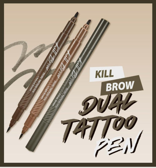 [CLIO] Kill Brow Dual Tattoo Pen Special Set – Dual-Ended Design for Natural Brow Definition | 0.3g x 2