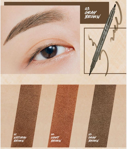 [CLIO] Kill Brow Dual Tattoo Pen Special Set – Dual-Ended Design for Natural Brow Definition | 0.3g x 2