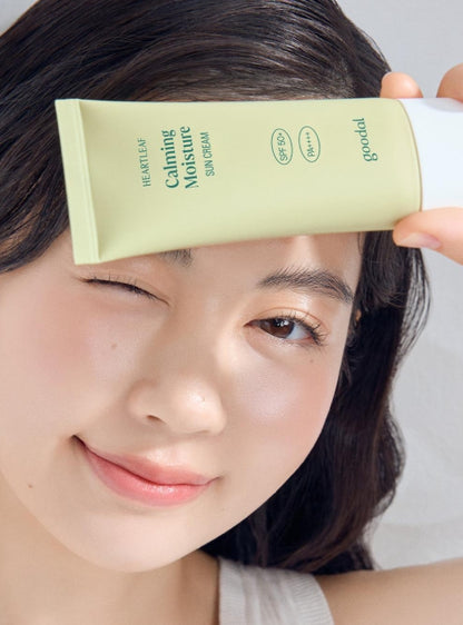 [Goodal] Heartleaf Calming Moisture Sun Cream 1+1 Set – Lightweight Hydration & Soothing Daily Care | 50ml x 2