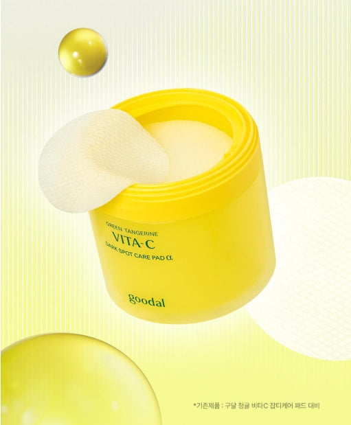 [Goodal] Green Tangerine Vita-C Dark Spot Care Pad α | Radiant Brightening Toner Pads 70P (+10P)