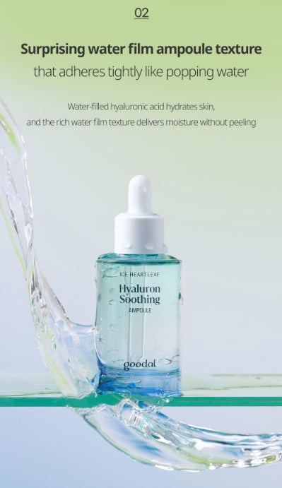[Goodal] Ice Heartleaf Hyaluron Soothing Ampoule | Cooling &amp; Hydrating Serum 50ml + 33ml Set