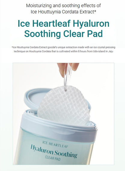 [Goodal] Heartleaf Hyaluron Soothing Clear Pad | Cooling &amp; Hydrating Toner Pads 70ea + 10ea (Exclusive Set)